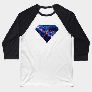 City Superhero Logo Baseball T-Shirt